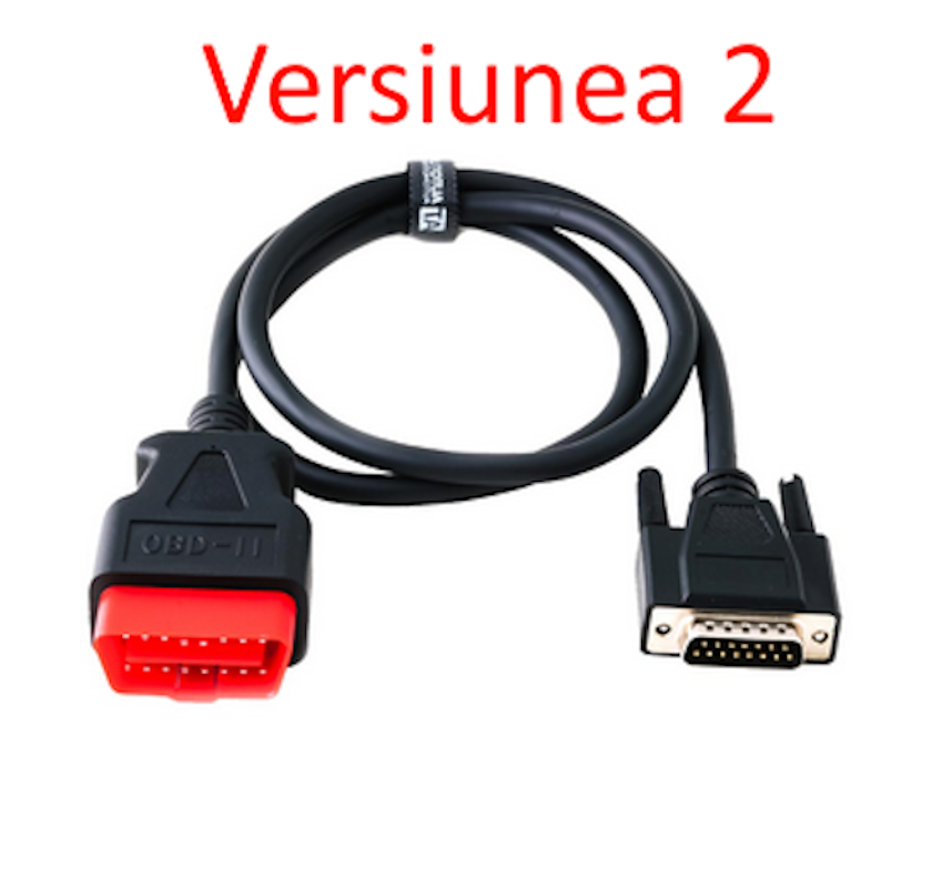 Cablu principal OBD2 cu mufă DB26, de schimb pentru testere Delphi 5 Cablu principal OBD2 pentru interfețe Delphi, marcat Versiunea 2, cu conectorul dinspre aparat vizibil