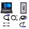 Adaptor Inline 6 conform RP1210, alături de un laptop rugged și cablurile de diagnoză