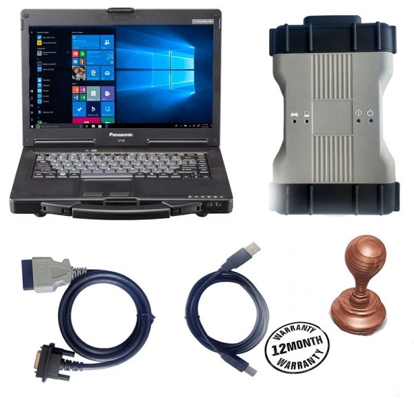 Multiplexor STAR C6 alături de un laptop rugged și cablurile de conectare