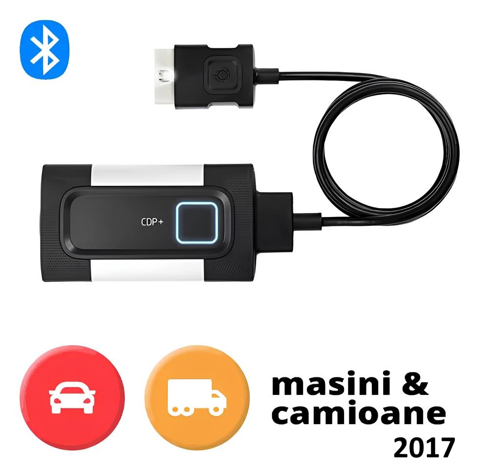 Kitul AutoCom Blue CDP+ cu valiza de transport și cablurile incluse