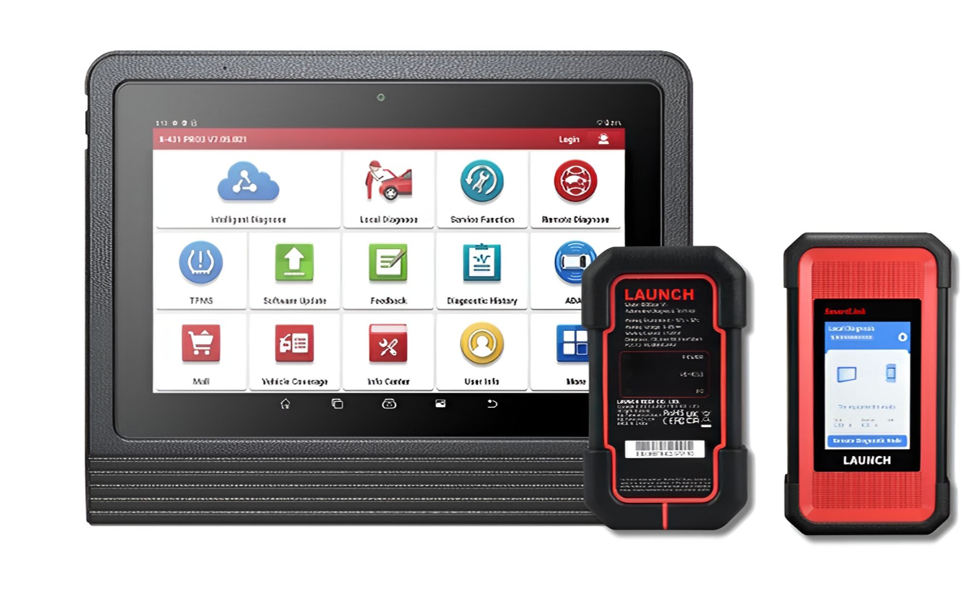 Tester camioane Launch X431 Heavy Duty, cu modulul SmartLink C 2.0 2 Setul Launch X431 Heavy Duty: tableta PRO3S+ V5.0, modulul SmartLink C 2.0 și trusa de cabluri