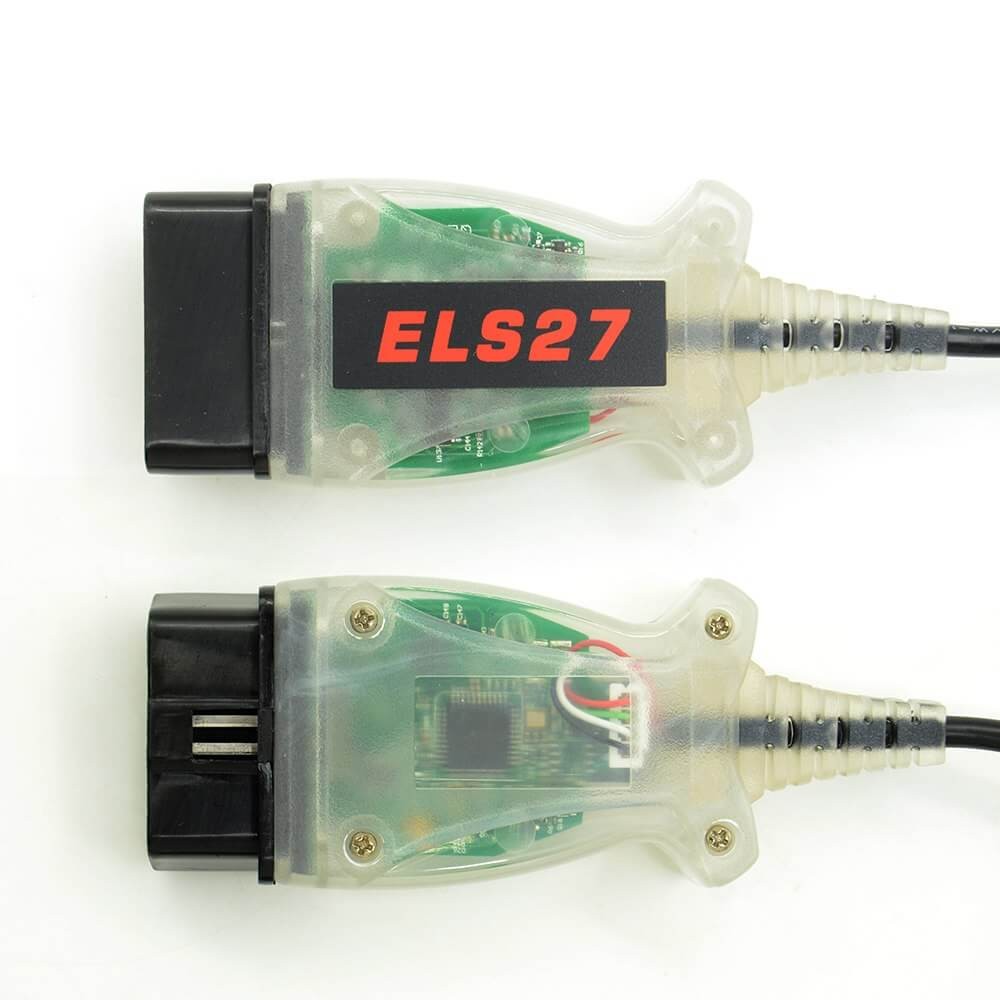 Cablul ELS27 cu carcasă transparentă, etichetă roșie și cablu USB