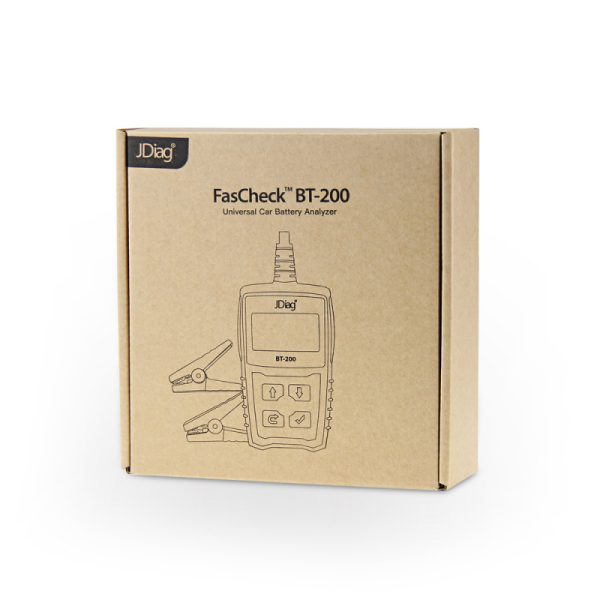 Tester de baterii auto JDiag BT-200, măsurare prin conductanță Cutia testerului de baterii JDiag FasCheck BT-200