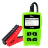 Tester de baterii auto JDiag BT-200, măsurare prin conductanță Testerul de baterii JDiag BT-200 cu ecranul pe meniul de functii si clestii rosu si negru