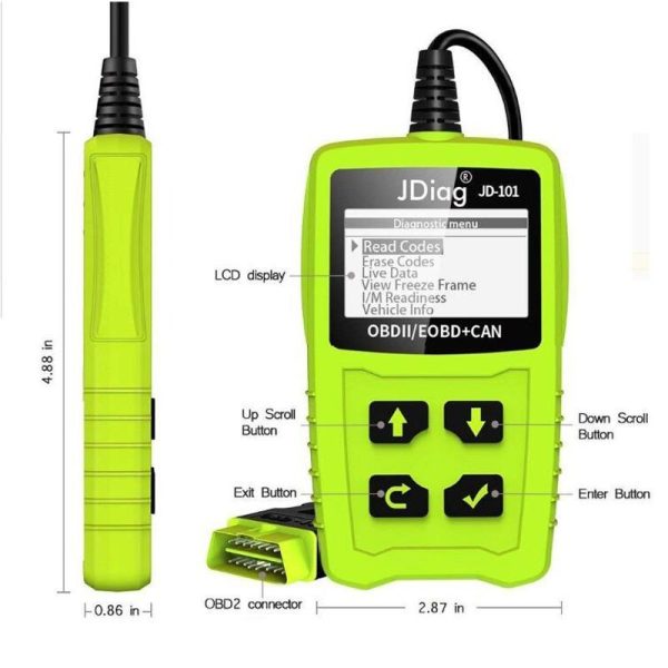 Tester de baterii auto JDiag BT-200, măsurare prin conductanță — imaginea 3