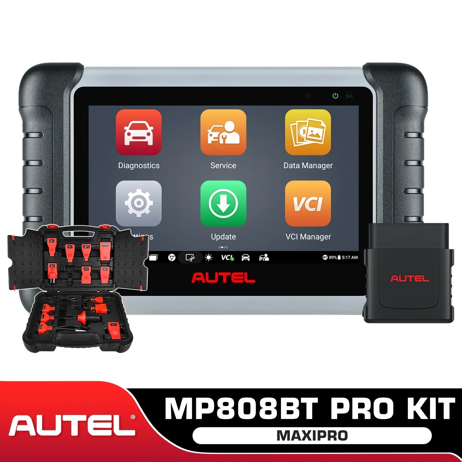 Interfața Bluetooth VCI mini din pachet, cu mufa de conectare la priza OBD