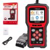 Testerul Vident iEasy320 cu cablul OBD, cablul USB, manualul si cutia din pachet