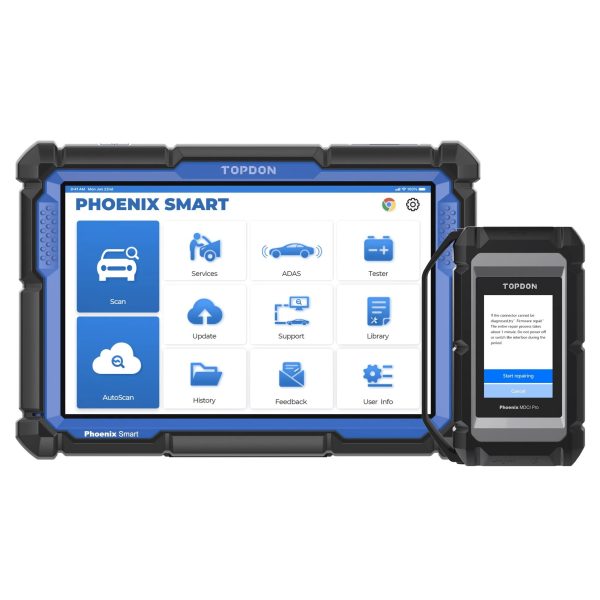 Tester multimarcă TOPDON Phoenix Smart, cu funcții de codare online — imaginea 3