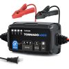Redresor TOPDON Tornado4000 cu mod de sursă stabilizată 13,5V Redresorul TOPDON Tornado4000 cu panoul de indicatoare si clestii rosu si negru
