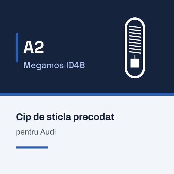 Cip de sticla A2 Megamos ID48, precodat pentru Audi
