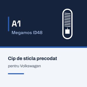 Cip de sticla A1 Megamos ID48, precodat pentru Volkswagen