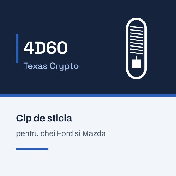 Cip de sticla 4D60 Texas Crypto, pentru chei Ford si Mazda