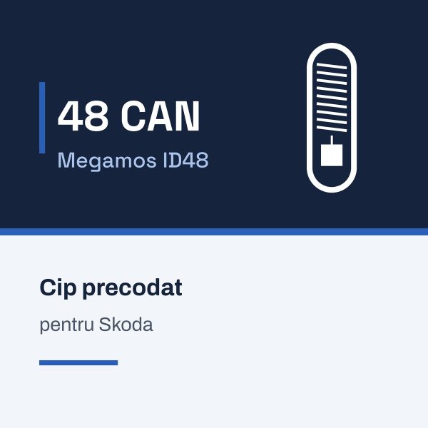 Cip 48 CAN Megamos ID48, precodat pentru Skoda