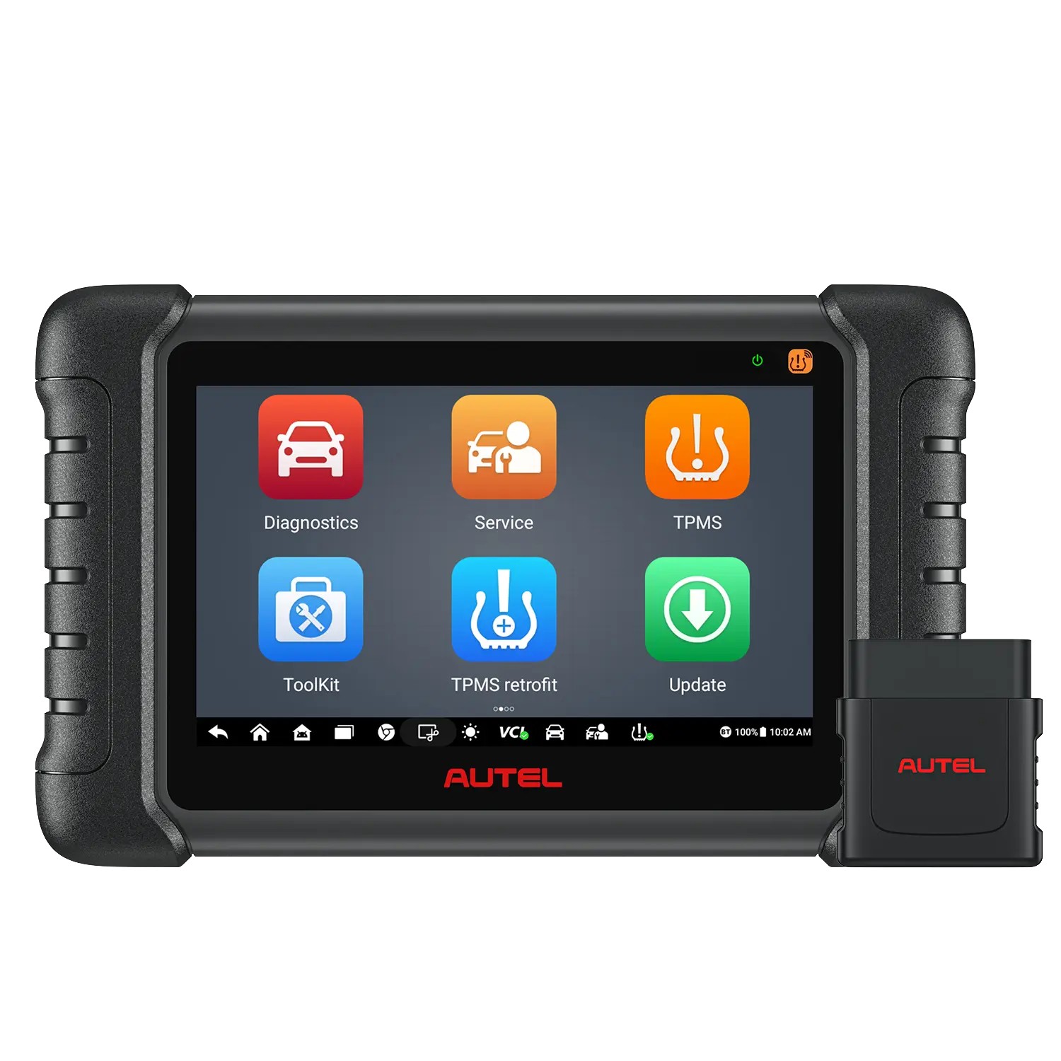 Autel MaxiCOM MK808S-TS, tabletă de diagnoză cu ecran de 7 inch, văzută din față
