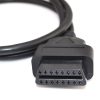 Cablu prelungitor OBD2, disponibil la 30 sau 90 cm Detaliu cu mufa mama OBD2 si pinii ei