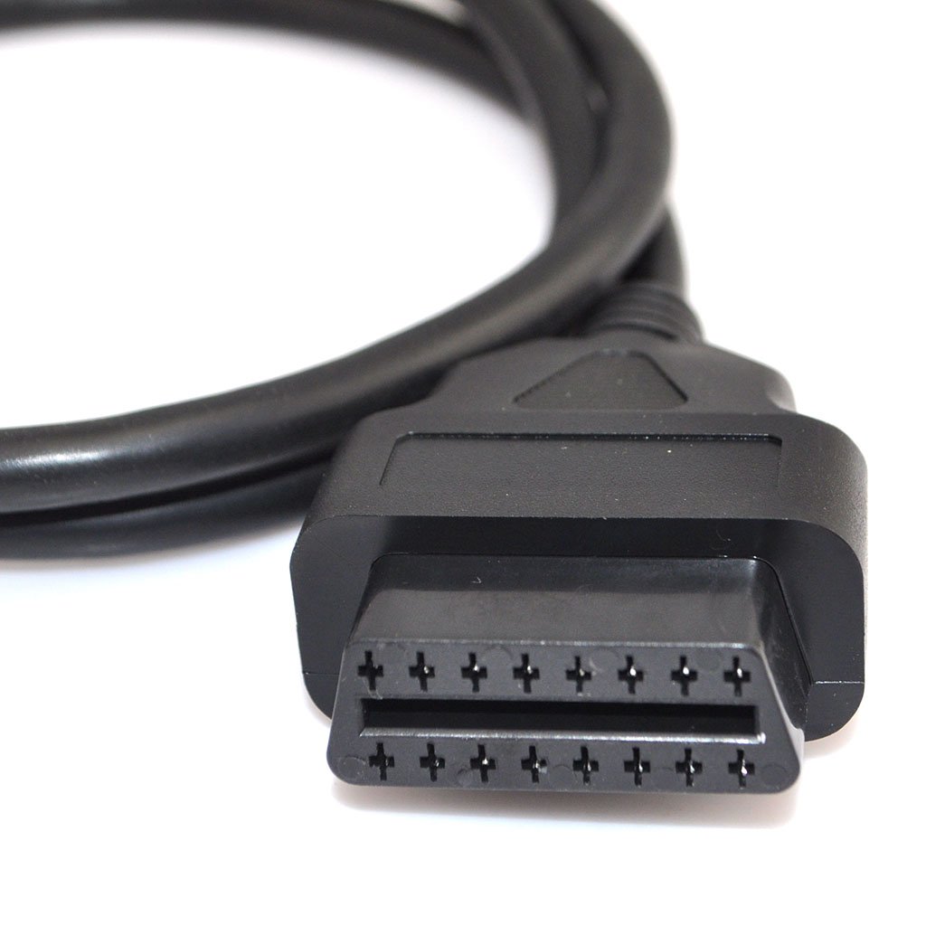 Cablu prelungitor OBD2, disponibil la 30 sau 90 cm 6 Detaliu cu mufa mama OBD2 si pinii ei