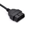 Cablu prelungitor OBD2, disponibil la 30 sau 90 cm Detaliu cu mufa tata OBD2 a prelungitorului
