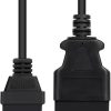 Cablu prelungitor OBD2, disponibil la 30 sau 90 cm Mufele tata si mama ale prelungitorului OBD2, una langa alta