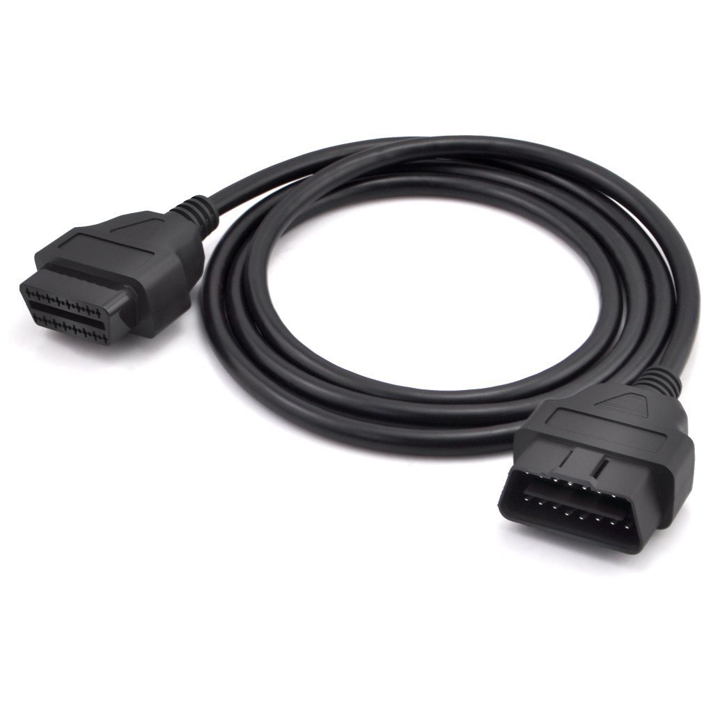Cablu prelungitor OBD2, disponibil la 30 sau 90 cm 5 Cablu prelungitor OBD2 negru, cu mufa tata si mufa mama drepte si cablu rotund
