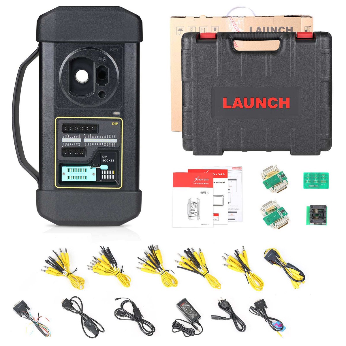 Modul de chei și imobilizator Launch X-PROG 3 pentru tabletele X-431 2 Modulul X-PROG 3 cu valiza, placile adaptor si cablurile din pachet