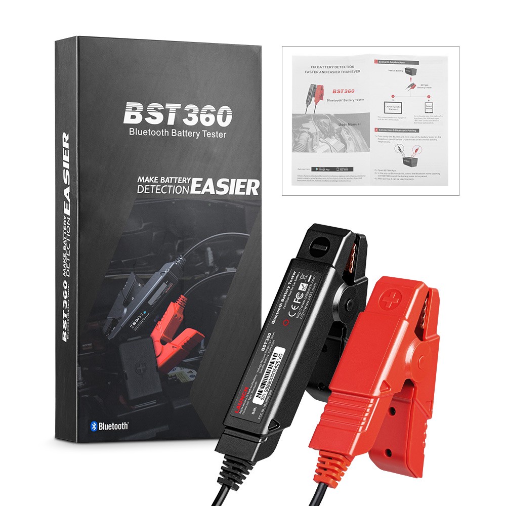Launch BST360, modulul Bluetooth de test cu cleme roșu și negru, fără ecran propriu