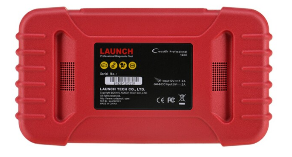 Aparatul Launch CRP129X V2.0 cu cablul de diagnoză OBD2 conectat