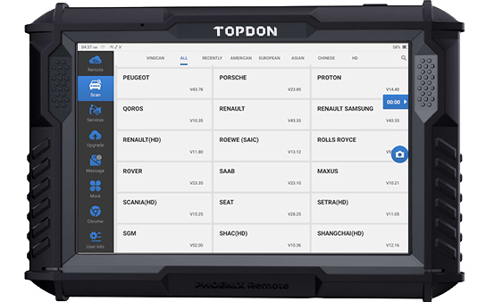 Tabletă diagnoză TOPDON Phoenix Remote, cu asistență tehnică la distanță — imaginea 2