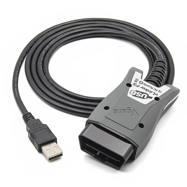 Interfata Vgate vLinker FS USB pentru Ford si Mazda, mufa OBD2 si cablul USB