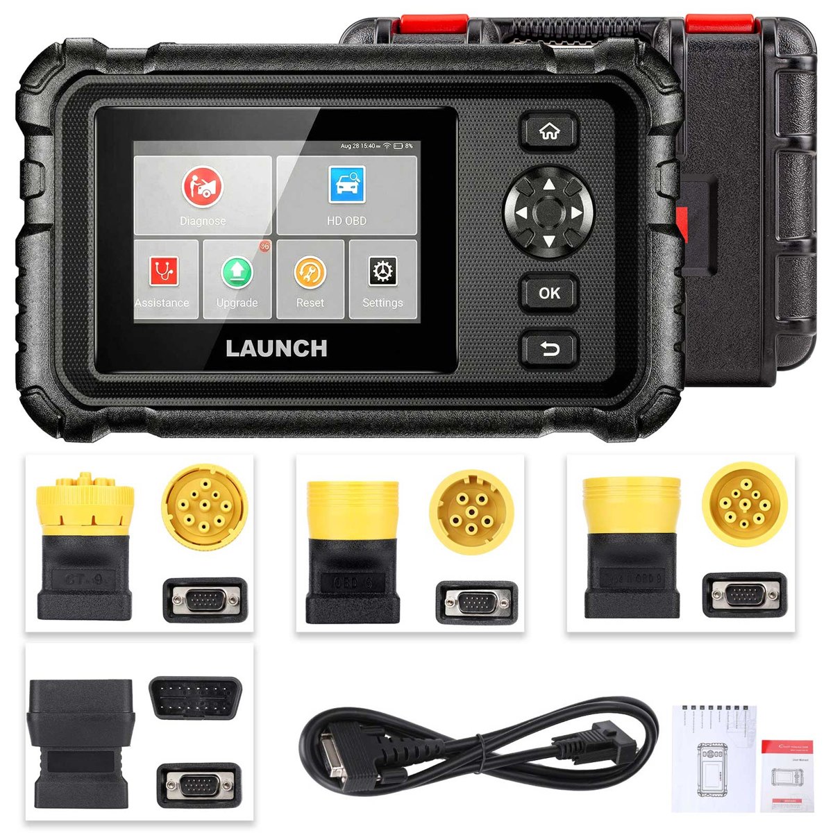 CRP129 HD Elite cu adaptoarele pentru camioane si cablul de diagnoza