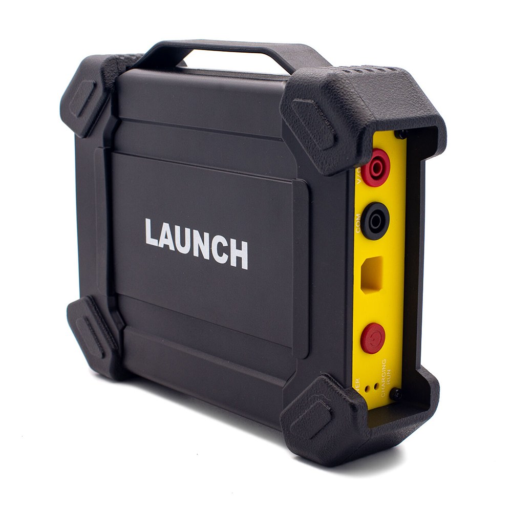 Launch S2-2 Sensorbox vazut din trei sferturi, cu porturile galbene de pe lateral