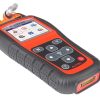 Programator senzori TPMS Autel MaxiTPMS TS508WF, cu actualizare Wi-Fi Programatorul Autel MaxiTPMS TS508WF vazut din lateral, cu antena pentru senzori in varf