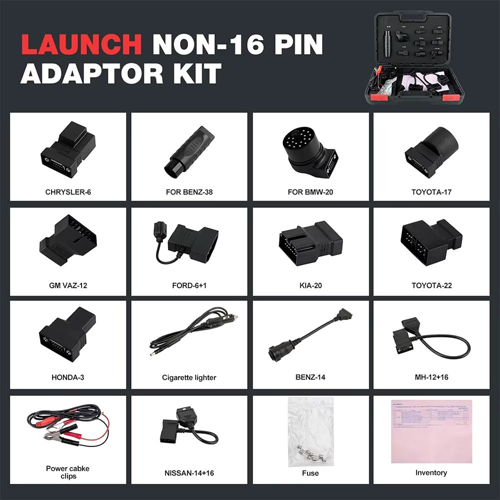 Conector adaptor Launch cu mufă de fabrică pentru vehicule fără priză OBD2