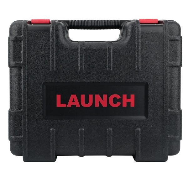 Valiza inchisa a kitului Launch X431 PRO3S V+ 5.0, cu sigla LAUNCH