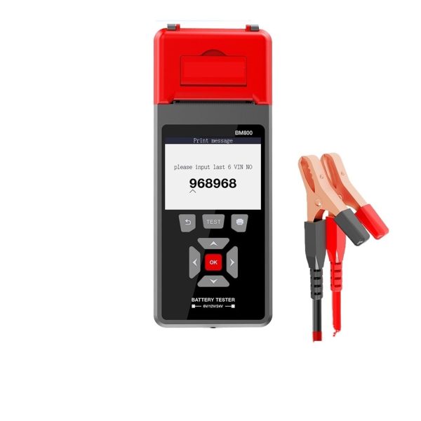 Tester de baterii KINGBOLEN BM800 cu imprimantă termică, de la 6 la 24V