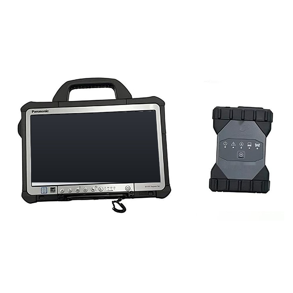 Tableta rugged Panasonic Toughbook CF-D1 din kit, alături de multiplexorul Star C6 Elite