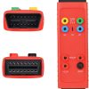 Fata adaptorului Autel G-BOX3 cu bornele CAN, K1, K7, RELAY, +12V si GND, langa cele doua mufe OBD