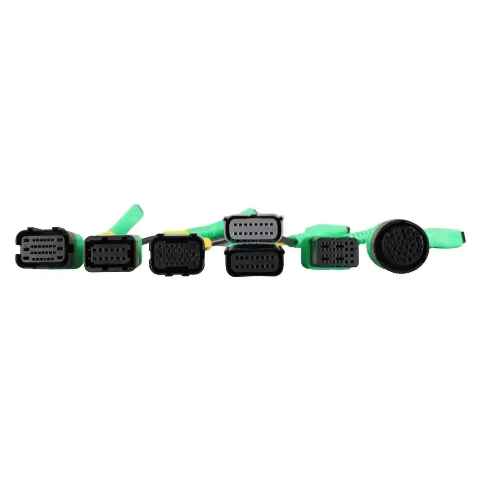 Kit EV Launch X431 pentru diagnoza bateriilor de înaltă tensiune 3 Conectori ai cablurilor verzi din kit, cu mufe de forme diferite pentru pachetele de baterii