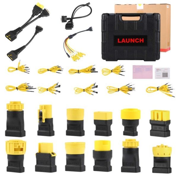 Kit Launch X431 pentru vehicule grele, licența Heavy Duty și mufe adaptoare — imaginea 4