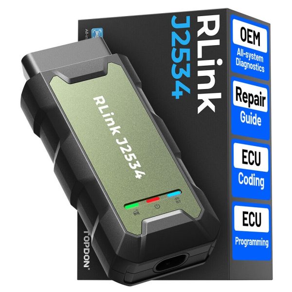 Interfață pass-thru TOPDON RLink J2534 pentru diagnoză și programare OEM — imaginea 3