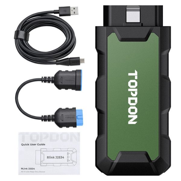 Interfață pass-thru TOPDON RLink J2534 pentru diagnoză și programare OEM — imaginea 2