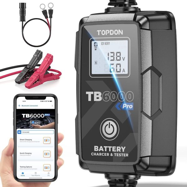 Încărcător și tester de baterii TOPDON TB6000Pro, cu Bluetooth — imaginea 4