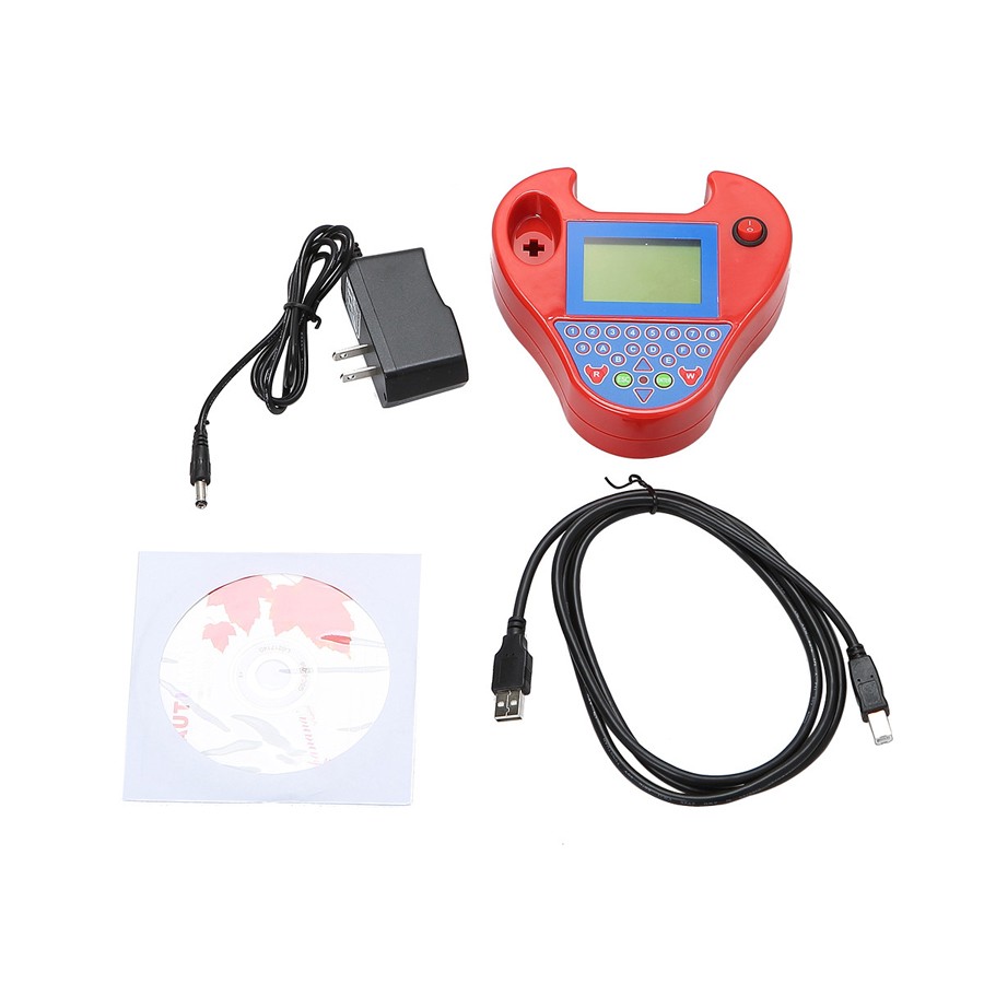 Pachetul Smart Zed-Bull mini: programatorul de transpondere, alimentatorul, cablul USB si discul