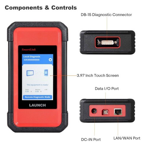 Tester diagnoză Launch X431 PAD V Elite cu interfața SmartLink C — imaginea 2