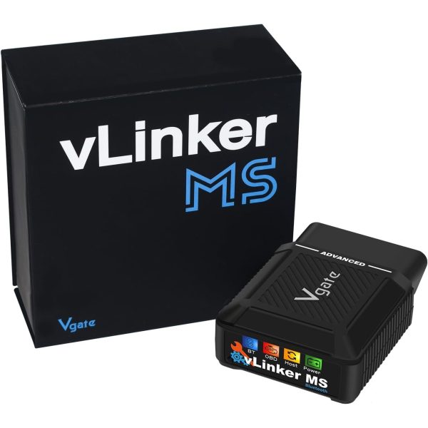 Adaptor OBD2 Bluetooth Vgate vLinker MS, cu 5 canale CAN — imaginea 2