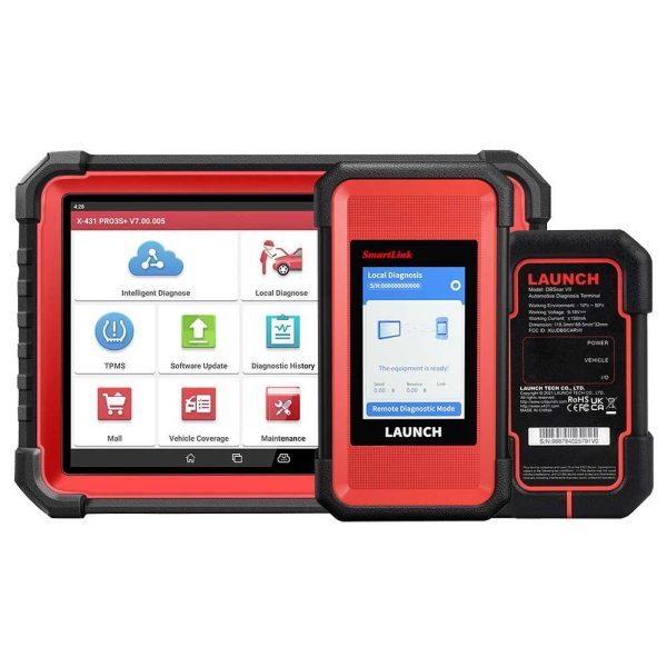 Tester camioane și turisme Launch X431 PRO3S+ SmartLink HD, 12V și 24V Tableta PRO3S+ cu interfata SmartLink C si modulul HD pentru camioane