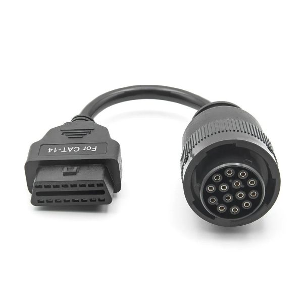 Cablu diagnoză utilaje Deutsch 14 pini la OBD2, compatibil cu Caterpillar