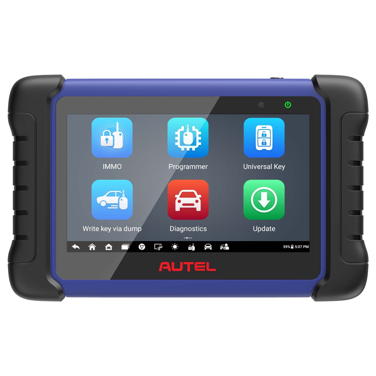 Tabletă de programare chei și diagnoză Autel MaxiIM IM508S cu XP200 3 Ecranul de 7 inch al Autel MaxiIM IM508S cu meniurile IMMO, Programmer și Diagnostics